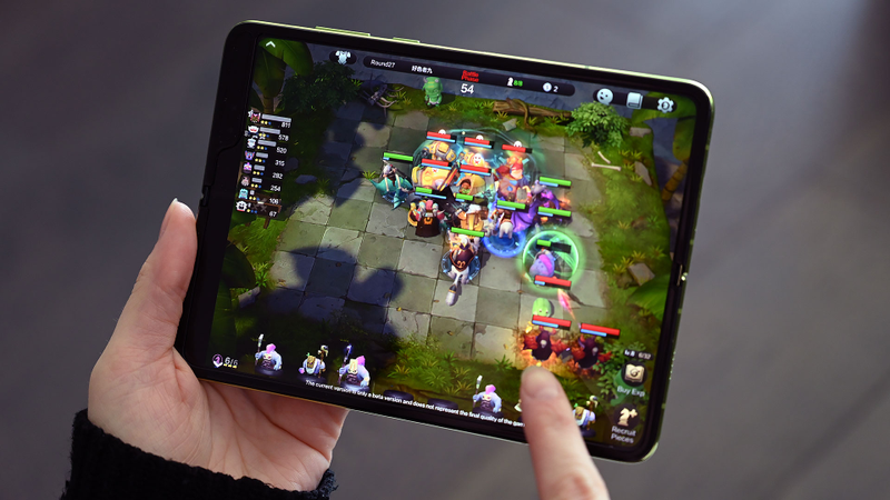 The Galaxy Fold’s big screen is the perfect size for playing Auto Chess and a lot of other mobile games.